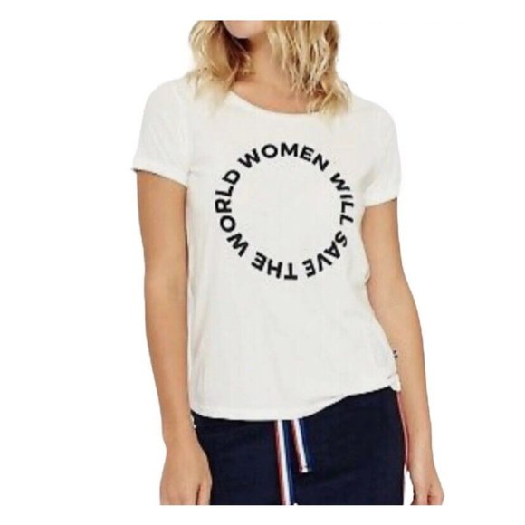 Sol Angeles Tops - Sol Angeles Women Will Save the World White T Shirt NWOT